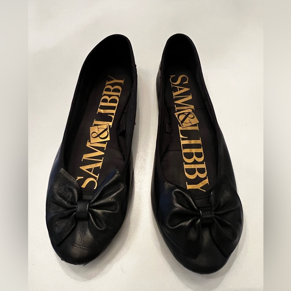 Sam and Libby for Target black classic ballet bow flats size 8
